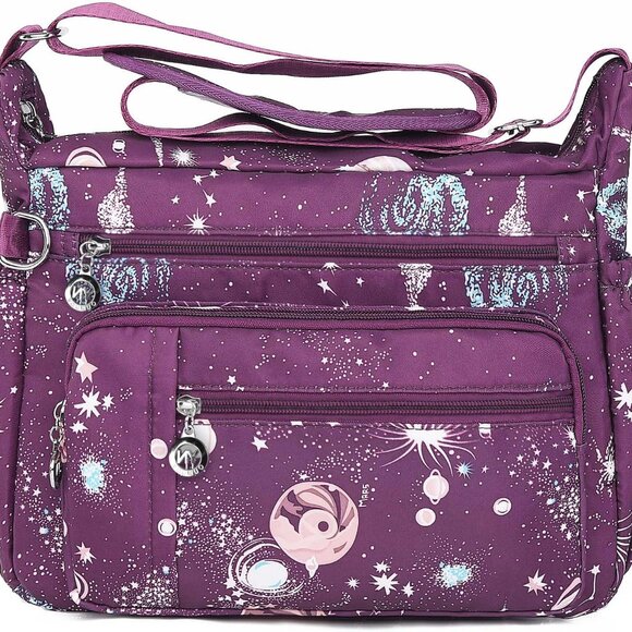 Waterproof Nylon Crossbody Bag with Pockets for Women Travel Work Casual - Picture 1 of 6
